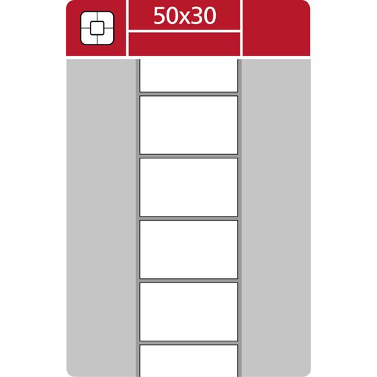 Obrázek z Etikety pro termotransferové tiskárny - 50 x 30 mm / 3000 etiket na kotouči