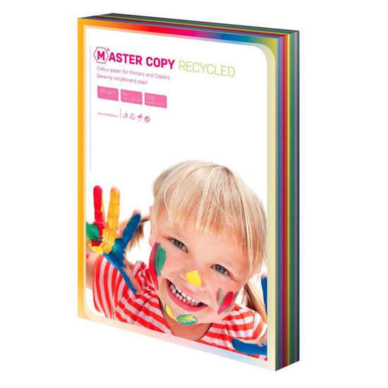 Obrázek z Barevné papíry A4 80 g - EKO Master / 100 listů / barevný mix