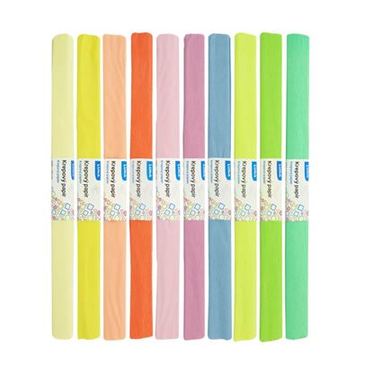 Obrázek Krepový papír - sada 10 ks / pastelový mix