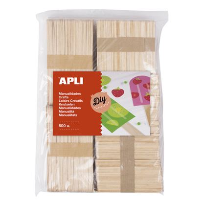 Obrázek Nanuková dřívka APLI Jumbo přírodní / mix velikostí / 800 ks