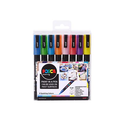 Obrázek Posca popisovač - sada 8 ks / třpytivé barvy