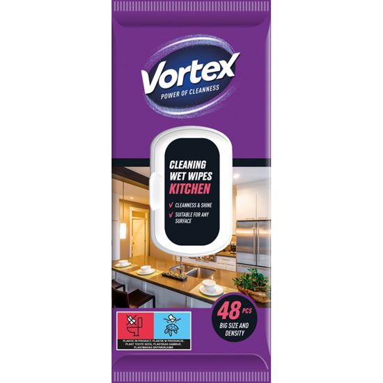 Obrázek z Vlhčené ubrousky VORTEX - Kuchyně 48 ks
