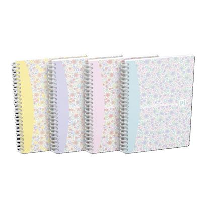 Obrázek Blok Oxford Floral - A5 / linka / 60 listů / mix motivů