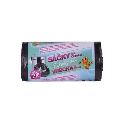 Obrázek Pytle do koše Vipor Top - 60x70cm / 60l / 10my / 50ks / černá / extra pevné