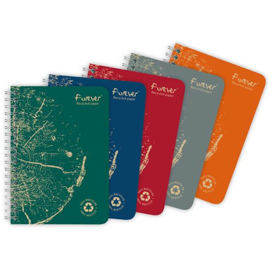 Obrázek z Blok kroužkový Clairefontaine forever A6 - linka / 60 listů / mix barev