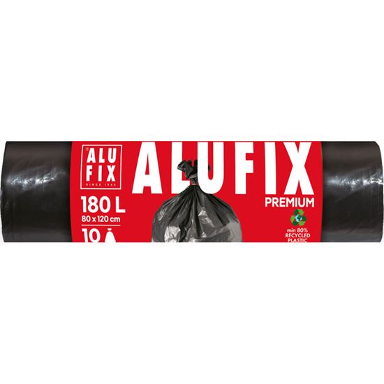 Obrázek z Pytle na odpad Alufix Premium - 80x120cm / 180l / 45my / 10ks / černá