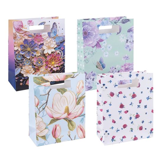Obrázek z Dárková taška - Flowers mix / 26 x 32,5 x 10 cm