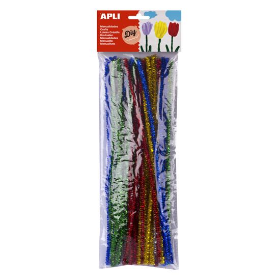 Obrázek z Modelovací drátky APLI se třpytkami / 30 cm / mix barev / 50 ks