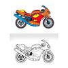 Obrázek z Omalovánka A5 - Motorky