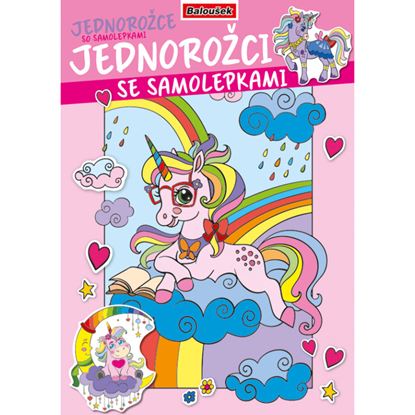 Obrázek Omalovánka A4 se samolepkami - Jednorožci