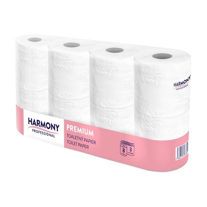 Obrázek Papír toaletní Harmony Professional Premium 3-vrstvý / 8 ks