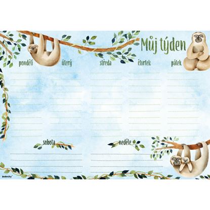 Obrázek Plánovač týdenní A4 - Lenochod