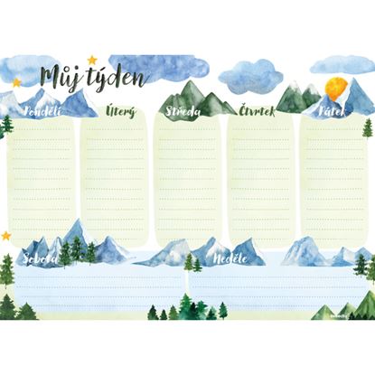 Obrázek Plánovač týdenní A4 - Hory