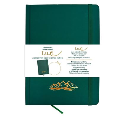 Obrázek Blok Luxi A5 - čistý / 96 listů / zelená hory
