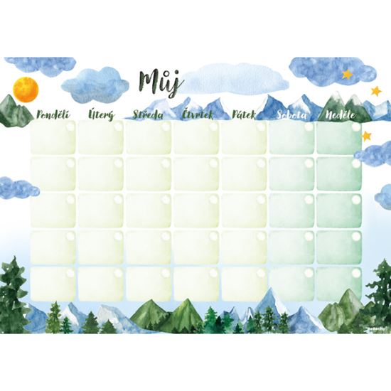 Obrázek z Plánovač měsíční A4 - Hory