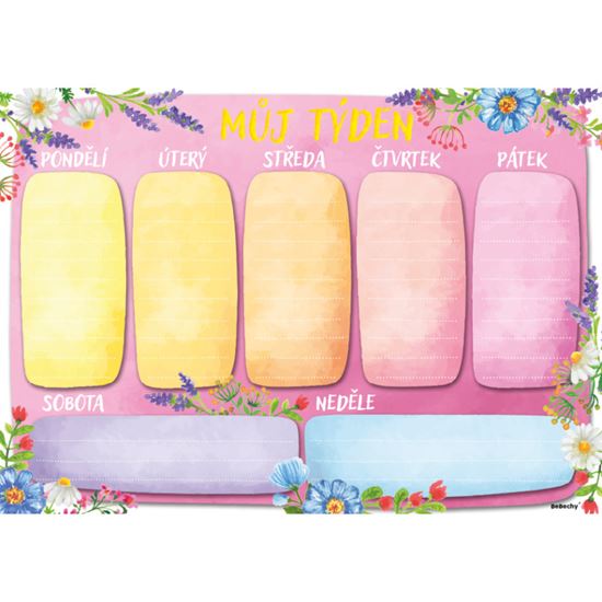 Obrázek z Plánovač týdenní A4 - Barevný