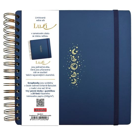 Obrázek z Fotoalbum Luxi - 21 x 21 cm / námořnická modrá vesmír