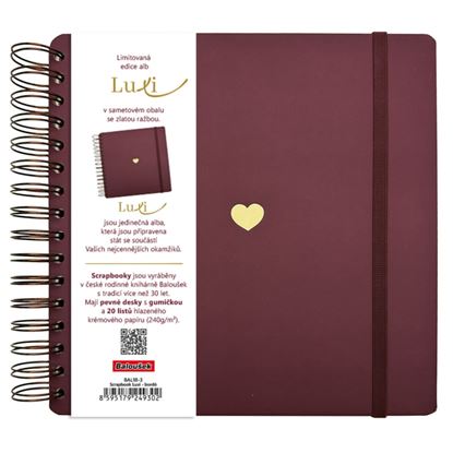Obrázek Fotoalbum Luxi - 21 x 21 cm / bordó srdce