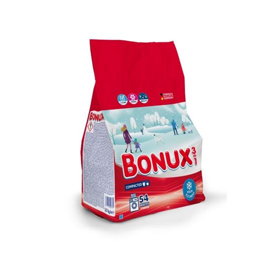 Obrázek z Prací prášek Bonux White Polar Ice Fresh 3v1 - 54 PD / 3,51 kg