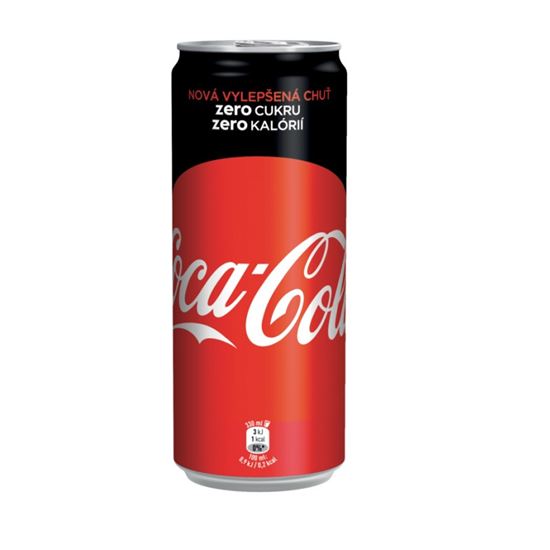 Obrázek z Coca Cola ZERO 0,33 l plech