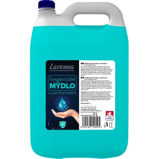 Obrázek z Mýdlo tekuté LAVONEA PANTHENOL s antimikrobiální přísadou - 5 l