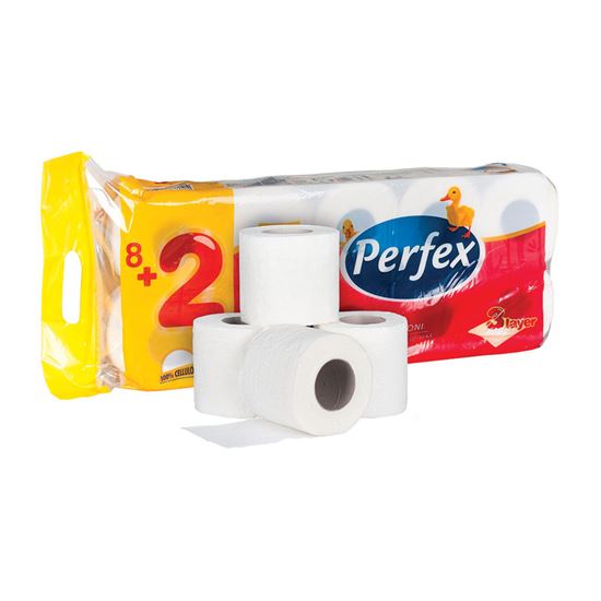 Obrázek z Papír toaletní Perfex Deluxe 3-vrstvý / 10 ks