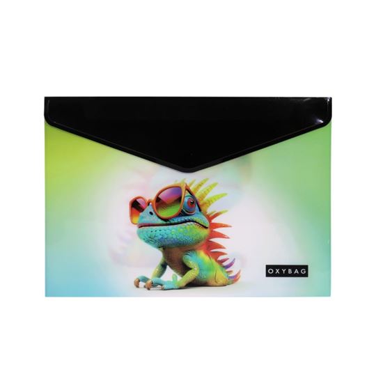 Obrázek z Desky s drukem A4 crazy animals - chameleon