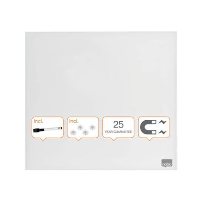 Obrázek Tabule magnetické skleněné Diamond - 45 x 45 cm / bílá