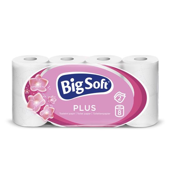 Obrázek z Papír toaletní Big Soft Plus 2-vrstvý / 8 ks