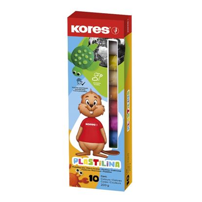 Obrázek Plastelína Kores - 10 barev / 200 g