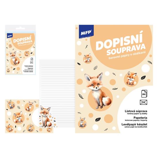 Obrázek z Dopisní papír 5 + 10 - Liška