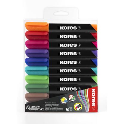 Obrázek Popisovač Kores K-Marker Permanent - sada 10 ks / kulatý hrot