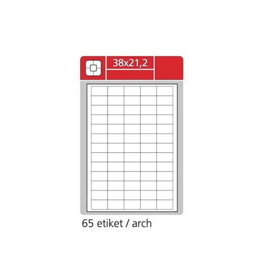 Obrázek z Print etikety A4 pro laserový tisk - 38 x 21,2 mm / lesklé