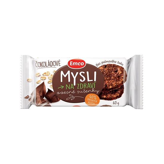 Obrázek z EMCO ovesné sušenky - čokoládové / 60 g
