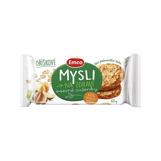 Obrázek z EMCO ovesné sušenky - oříškové / 60 g