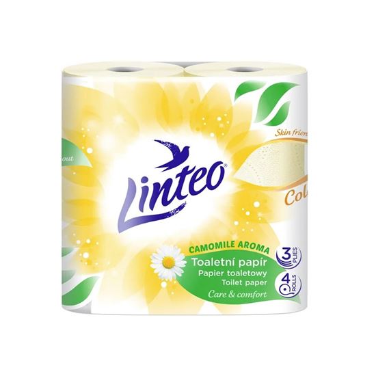 Obrázek z Papír toaletní Linteo s vůní heřmánku - 3-vrstvý / 4 ks