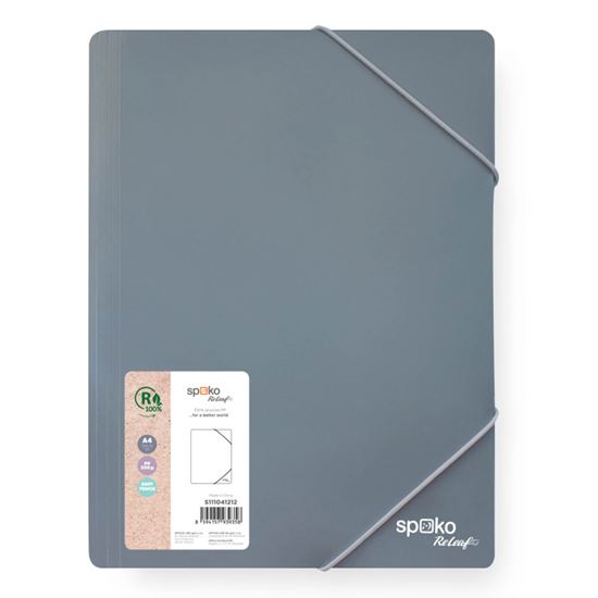 Obrázek z Spisové desky A4 Spoko ReLeaf Soft touch - šedomodrá