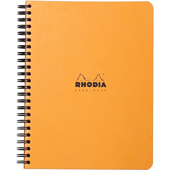 Obrázek z Blok kroužkový Clairefontaine Rhodia A5+ - linka / 80 listů / oranžová
