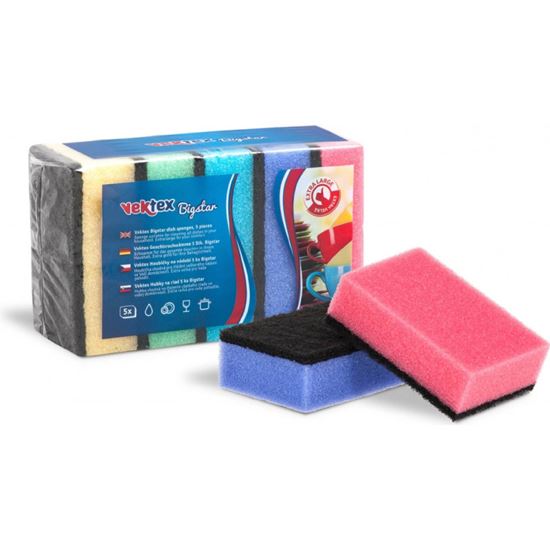 Obrázek z Houbičky na nádobí Vektex Bigstar - 5 ks