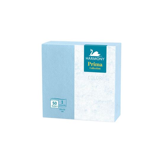 Obrázek z Harmony Color papírové ubrousky modré 1-vrstvé 33 x 33 cm 50ks