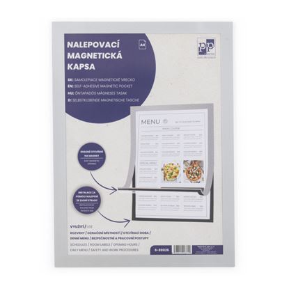 Obrázek Kapsa nalepovací magnetická A3 - stříbrná