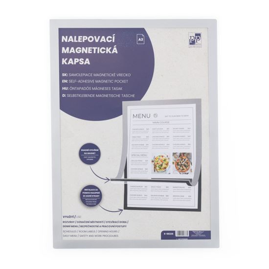 Obrázek z Kapsa nalepovací magnetická A5 - stříbrná