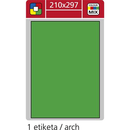 Obrázek Print etikety A4 pro laserový a inkoustový tisk - 210 x 297 mm (1 etiketa/ arch) zelená