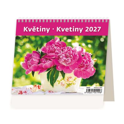 Obrázek Kalendář stolní MINI - Květiny / SM07