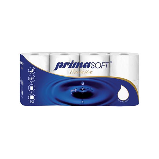 Obrázek z Papír toaletní PrimaSoft - 3- vrstvý / 8 rolí
