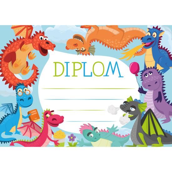 Obrázek z Diplom A5 - Draci