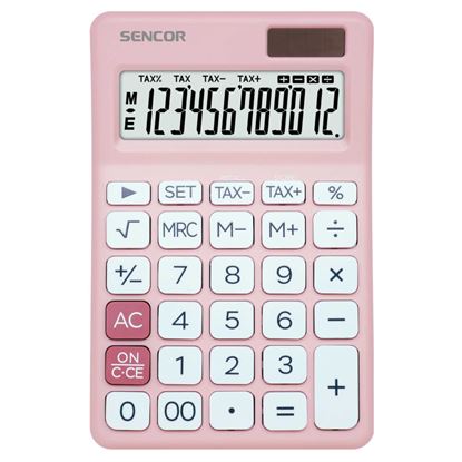 Obrázek kalkulačka Sencor SEC 381 TAX - 12 míst / růžová