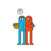 Obrázek z Roller Pilot FriXion Ball Best Friends 0,7 mm - oranžová Sport