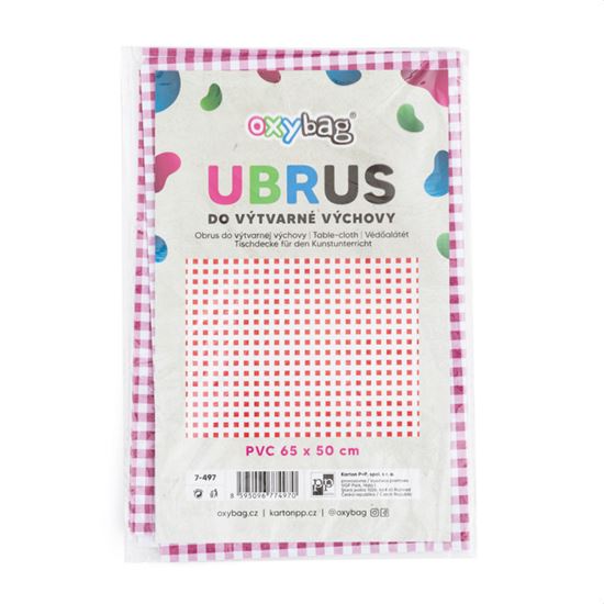 Obrázek z Ubrus PVC - červené káro / 65 x 50 cm