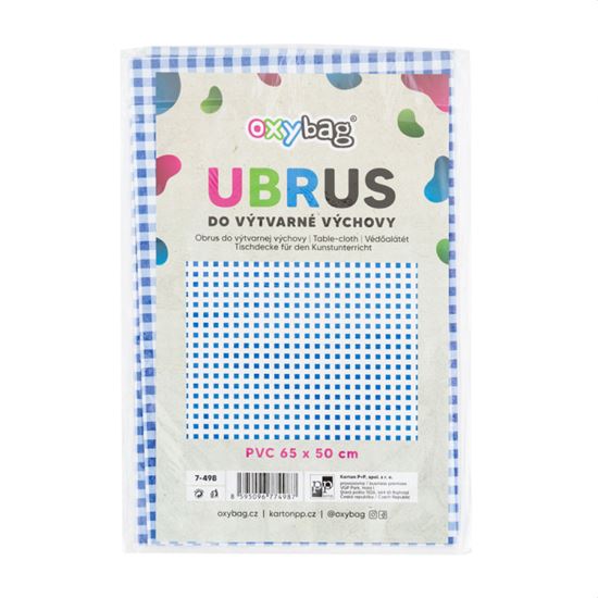 Obrázek z Ubrus PVC - modré káro / 65 x 50 cm